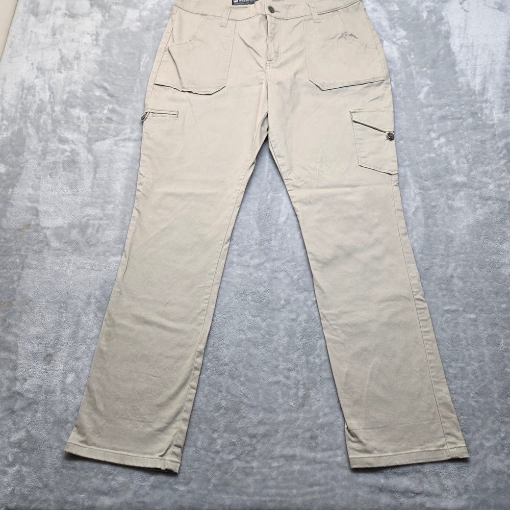 Lee Modern Series Womens 18M 36x30 Khaki Cargo Pants Midrise Straight Leg Tan